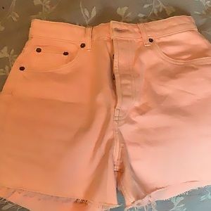 Zara pink shorts high rise women’s denim